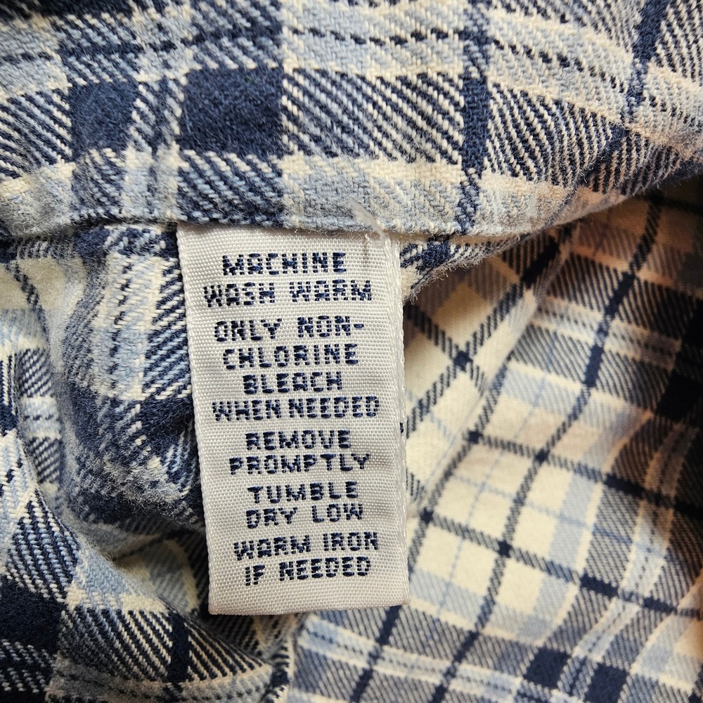 Polo Ralph Lauren Mens XXL Blue White Plaid Cotton Button Down Shirt Long Sleeve - Picture 10 of 16